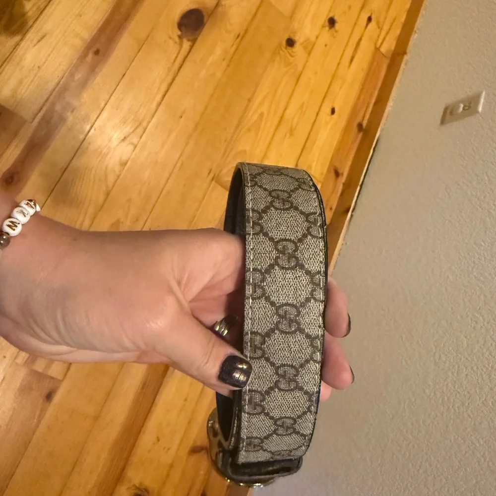 Gucci Double G Reversible Brown Leather Belt-Gold Buckle-Authentic Made in Italy - Picture 7 of 7